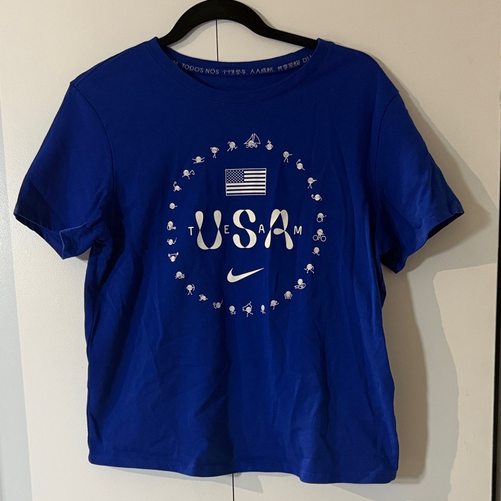 Nike Royal Blue Team USA Tee Paris 2024 Olympics